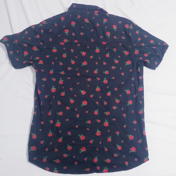 Empyre Floral Button Up Short Sleeve Tee Shirt - Picture 2 of 5